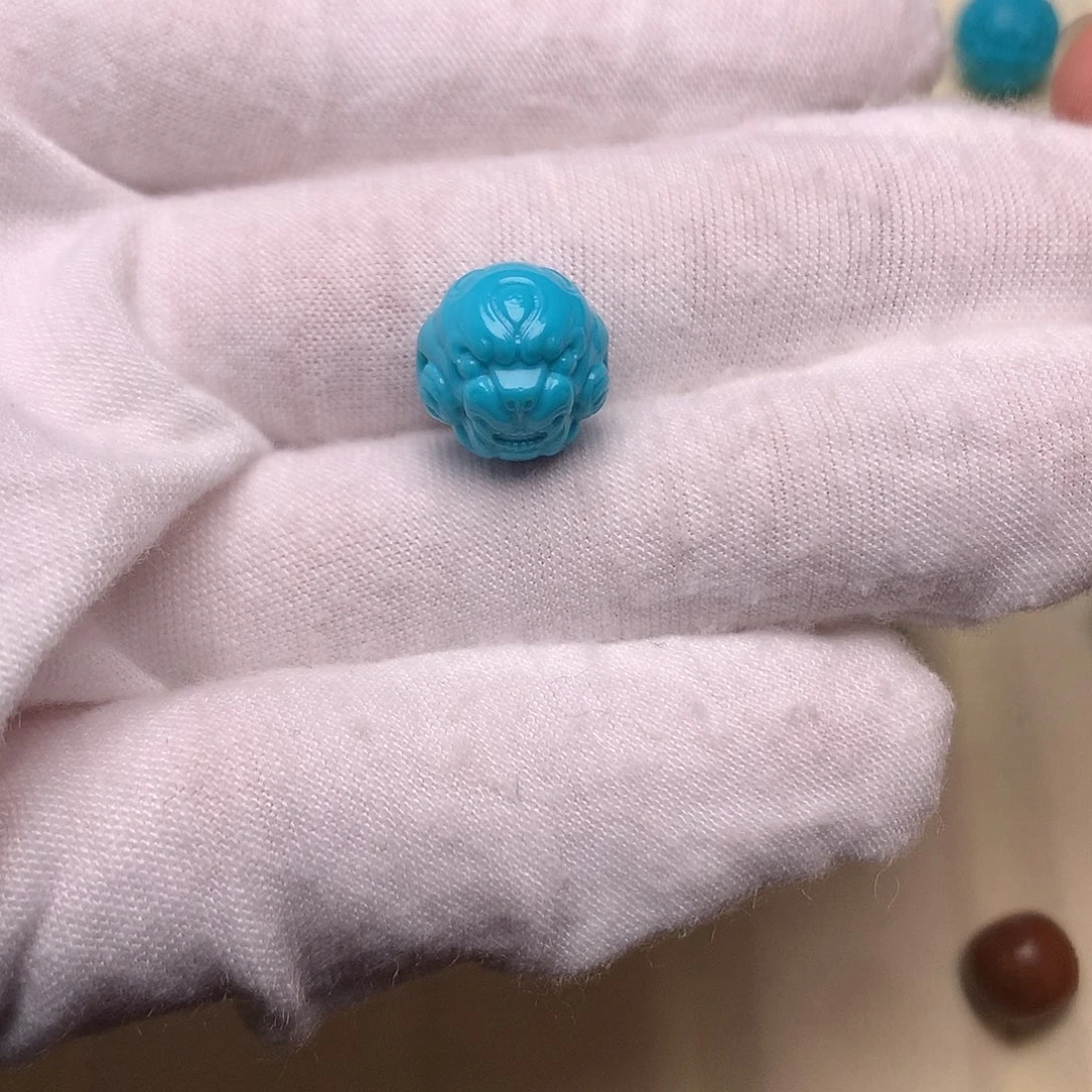 绿松石未镶嵌绿松石兽珠11.5