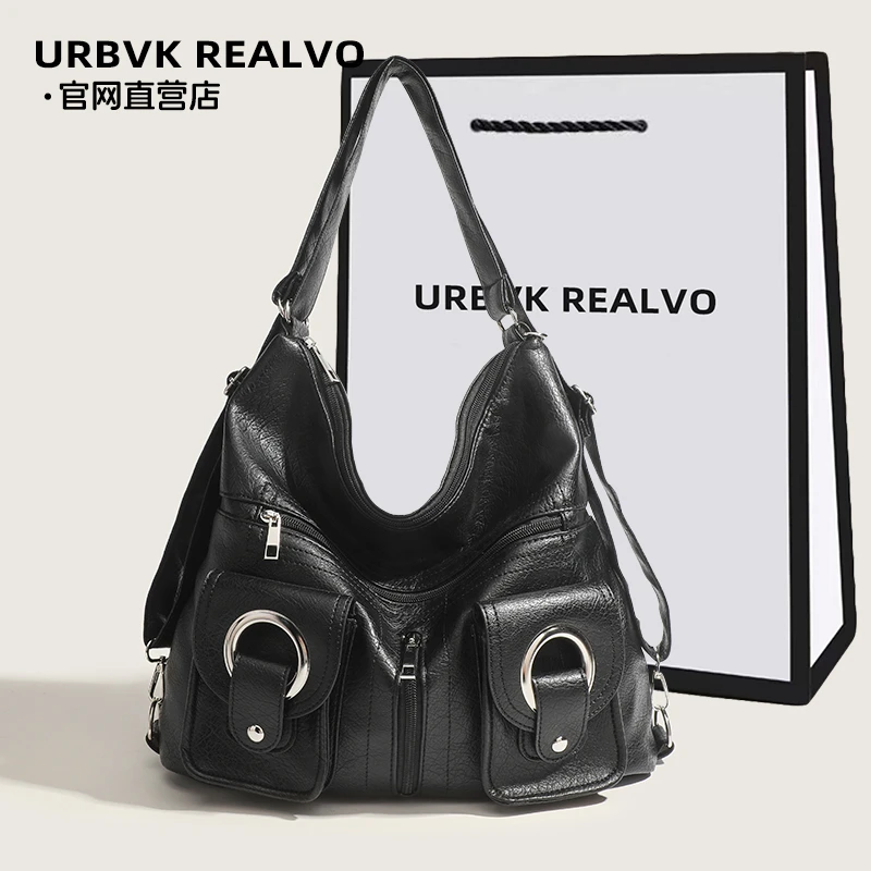 专柜女包包2025新款高级简约个性百搭时髦单肩包通勤大容量双肩包