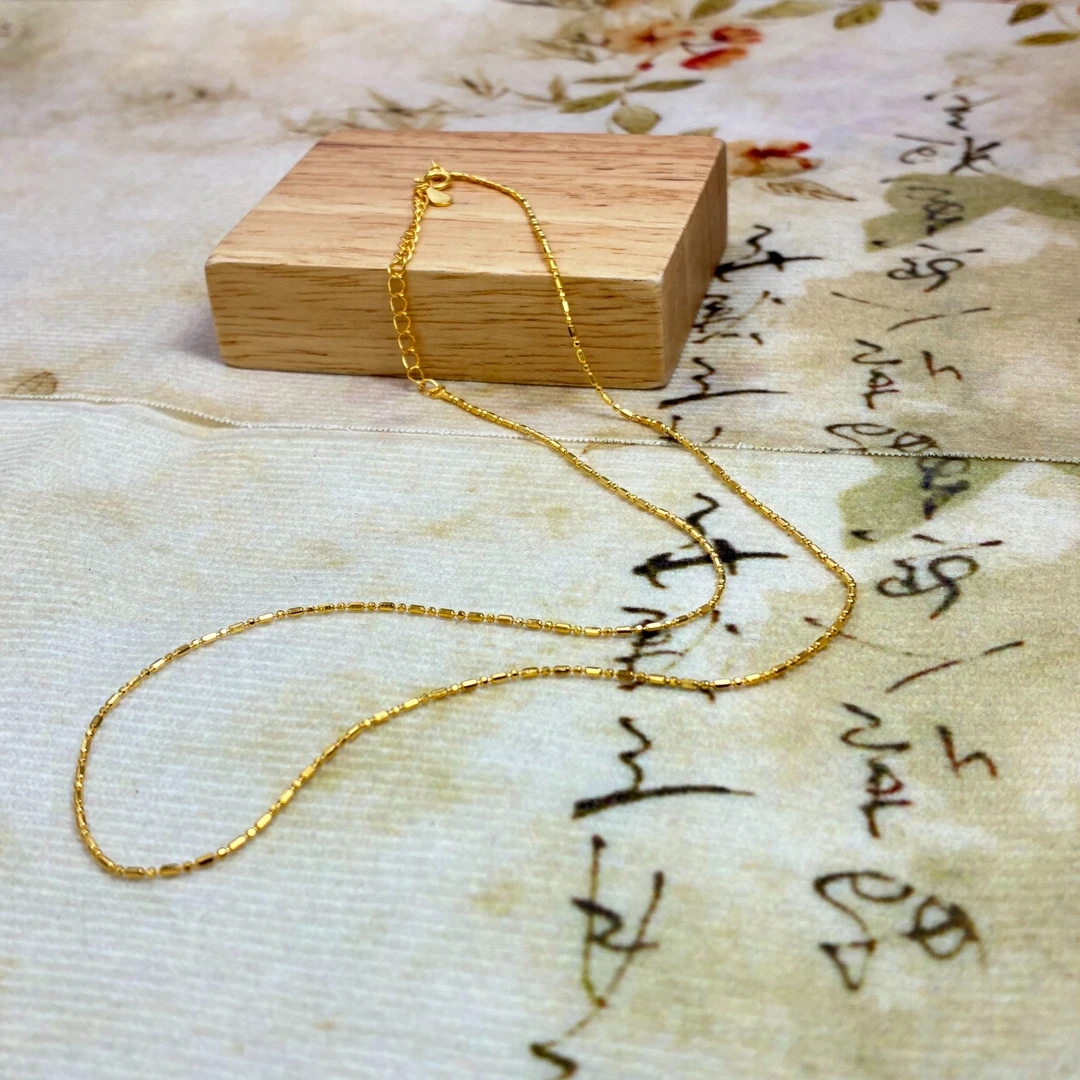 925银银制品 银桶珠双间链【小北质检】ZJH44Z34多样性发一