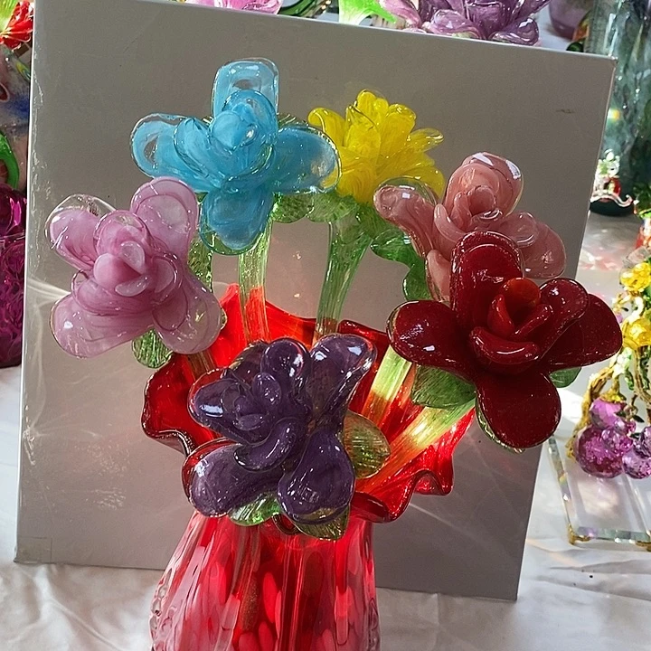 6支夜光花高45厘米宽12厘米