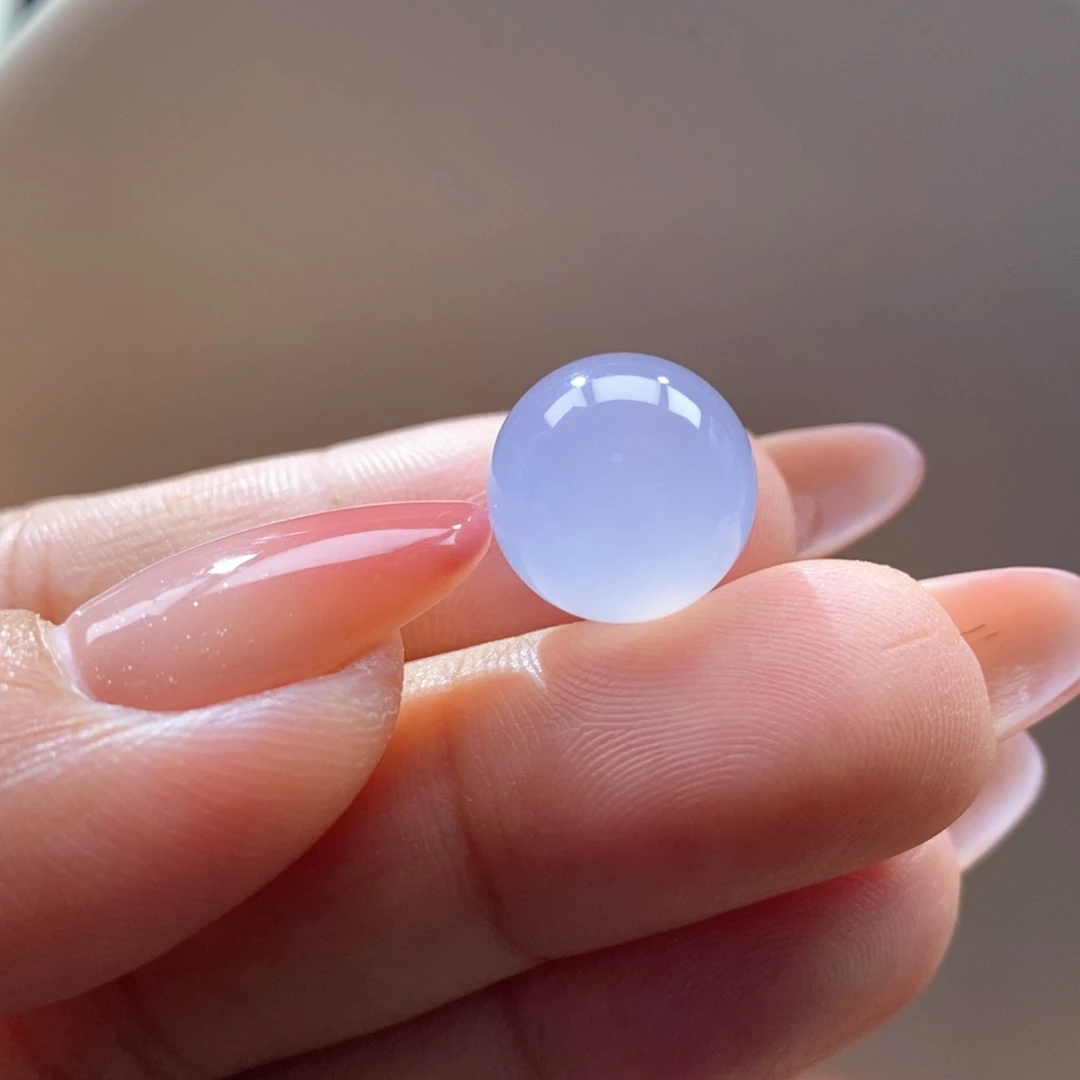 翡翠未镶嵌吊坠(不含链)翡翠冰淡蓝紫珠卡13