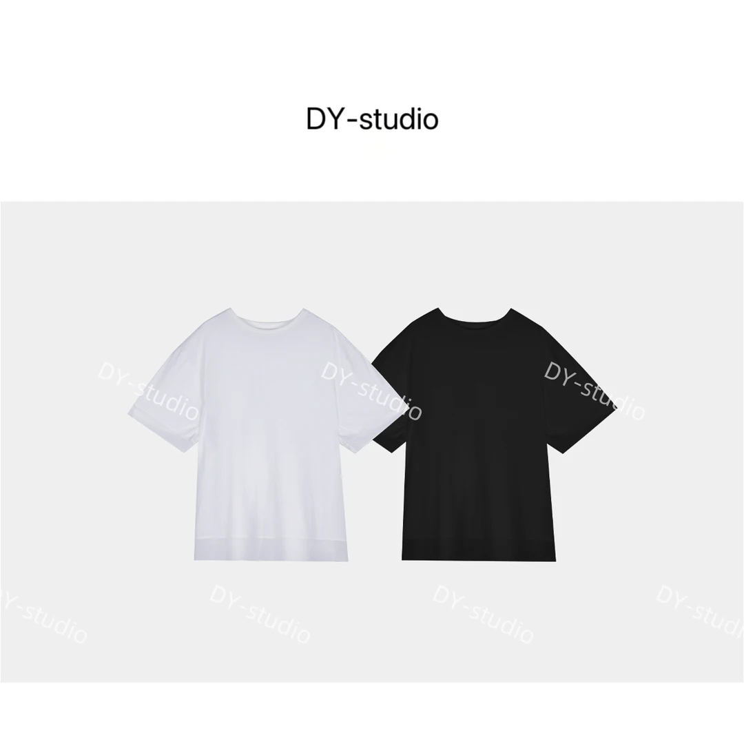 DY-随性感拼接tee宽松上衣 2025夏款NEW