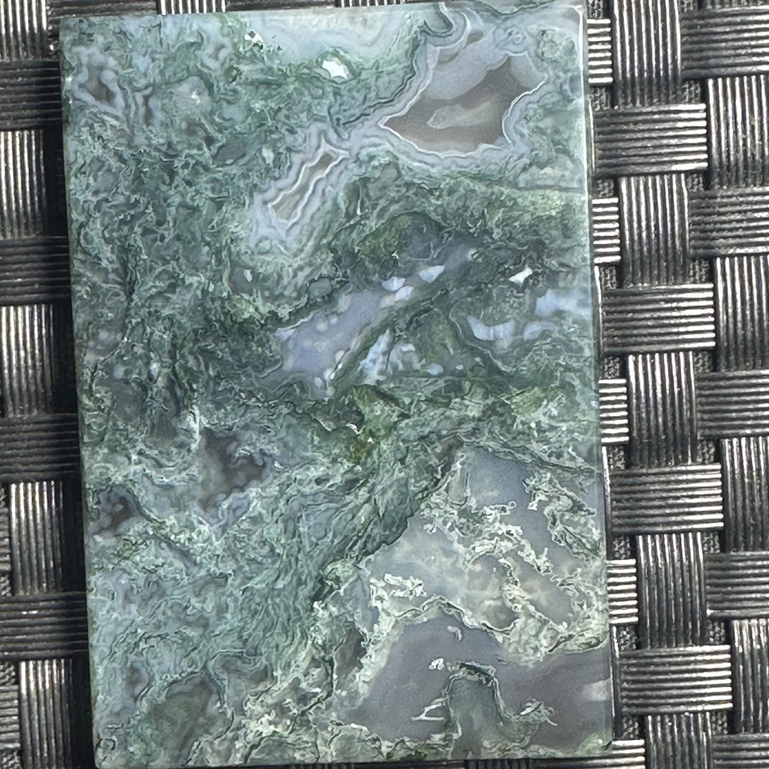 天然水草玛瑙平安无事牌（打孔穿绳备注）