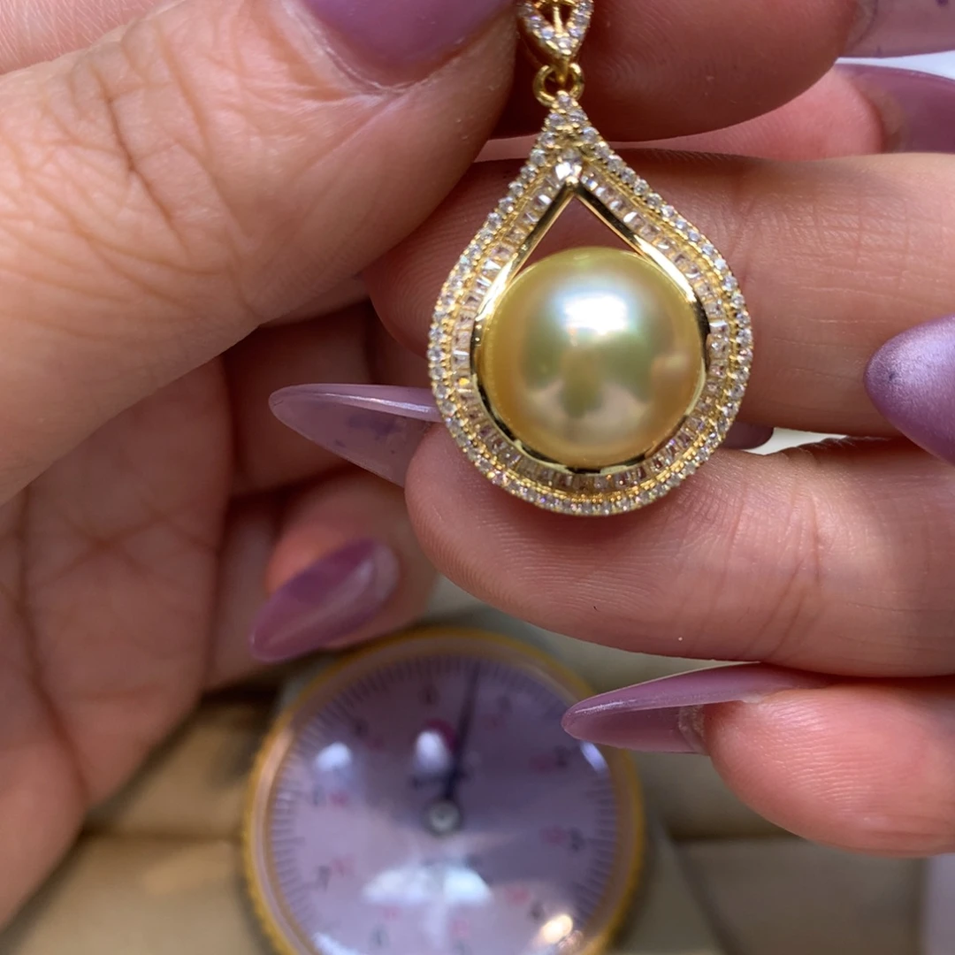 颈饰银S925镶嵌海水珍珠