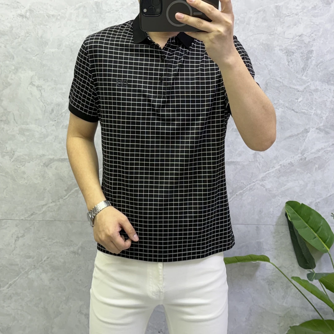 夏季新款男士高端欧货定制时尚短袖