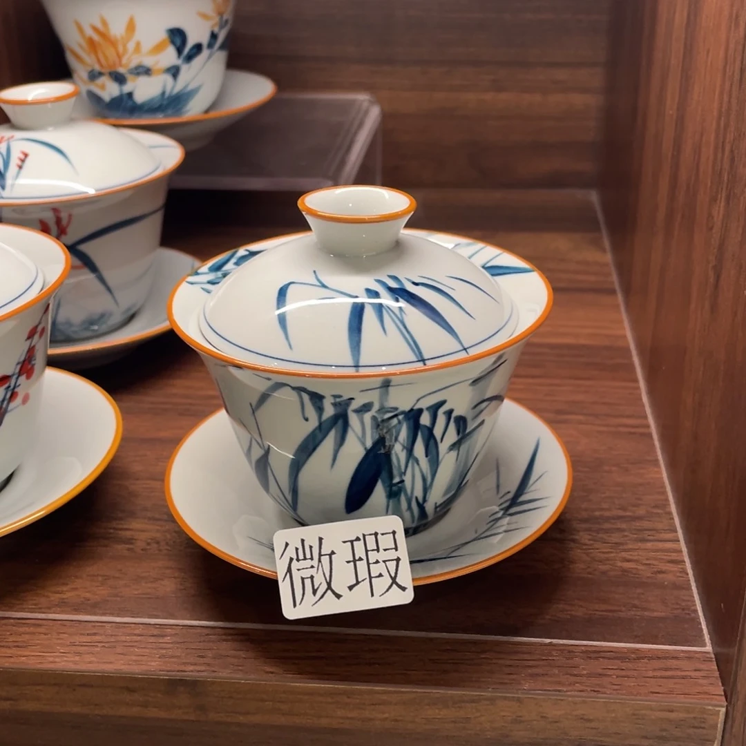 微瑕釉下彩纯手绘