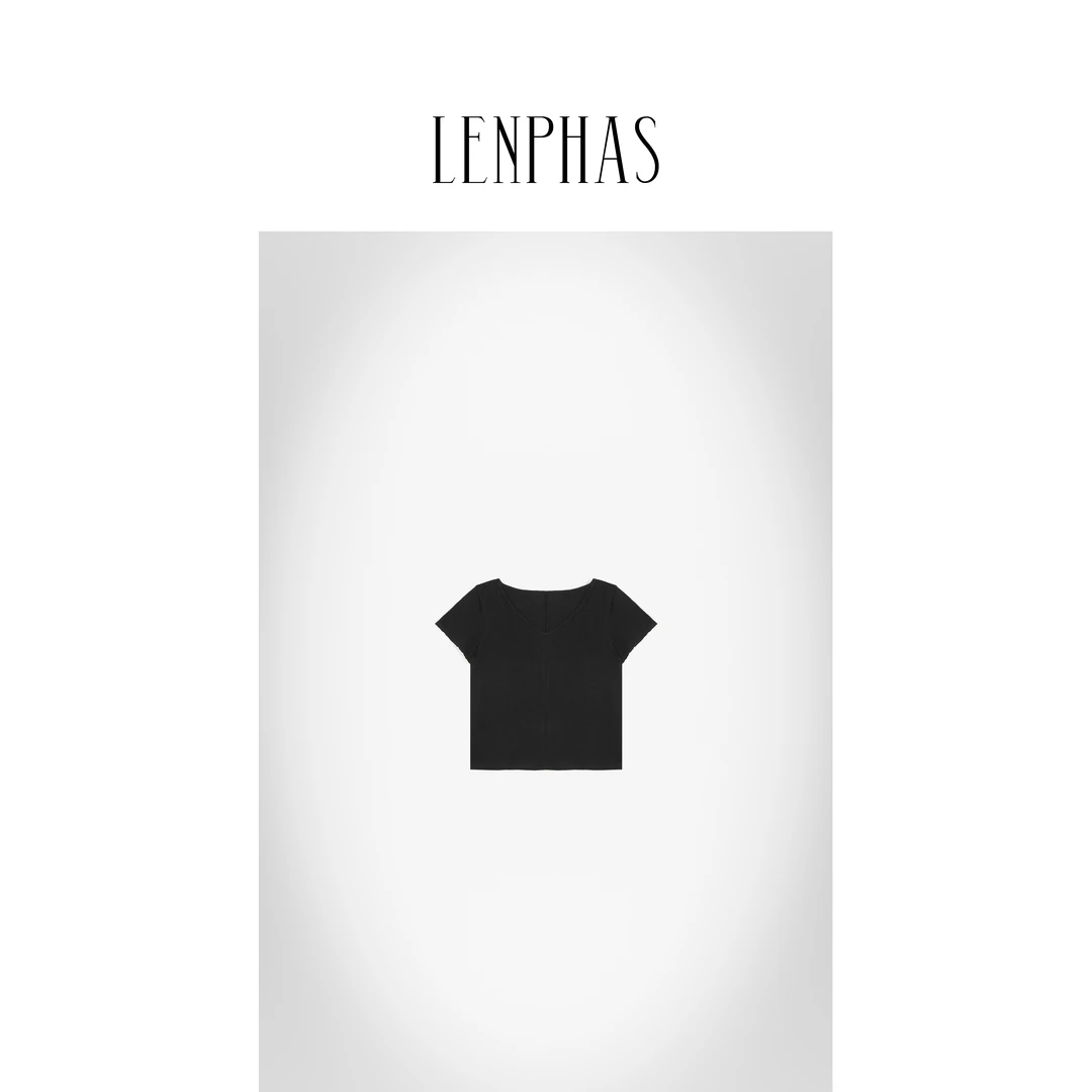 【LENPHAS】柔肤松弛感V领短袖T恤