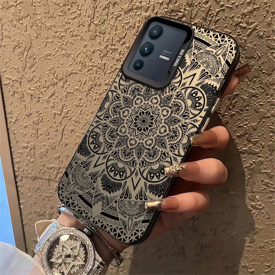 适用于【VIVO】S12新款满屏时尚花纹高级感潮流防摔手机壳