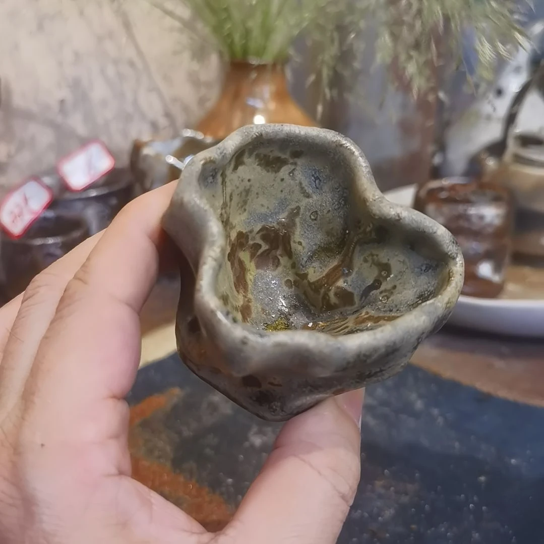摆件手工高温原矿窑变特价不退不换
