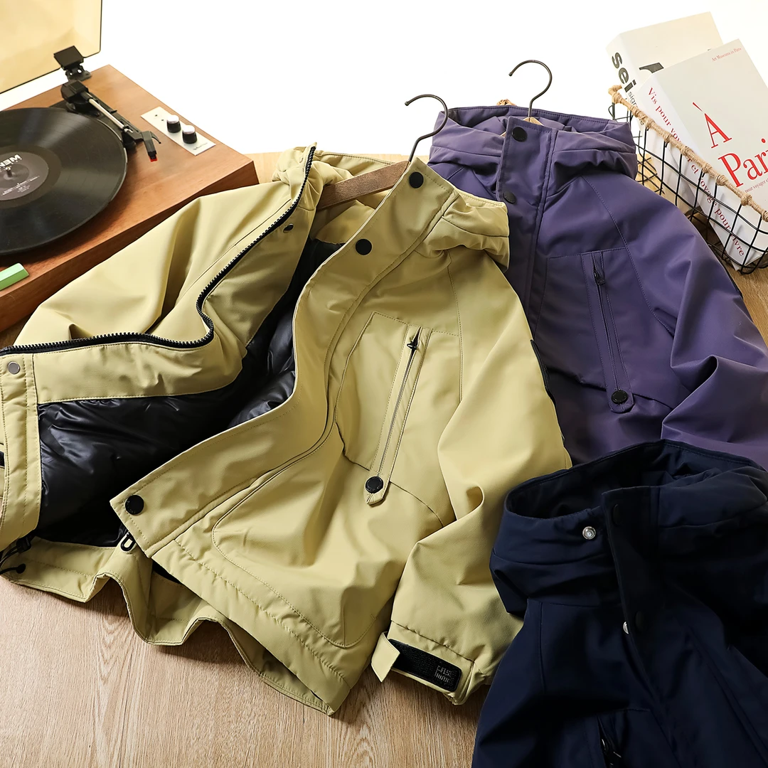 儿童棉服2025冬季新款男童连帽防风户外加厚棉服保暖防水外套