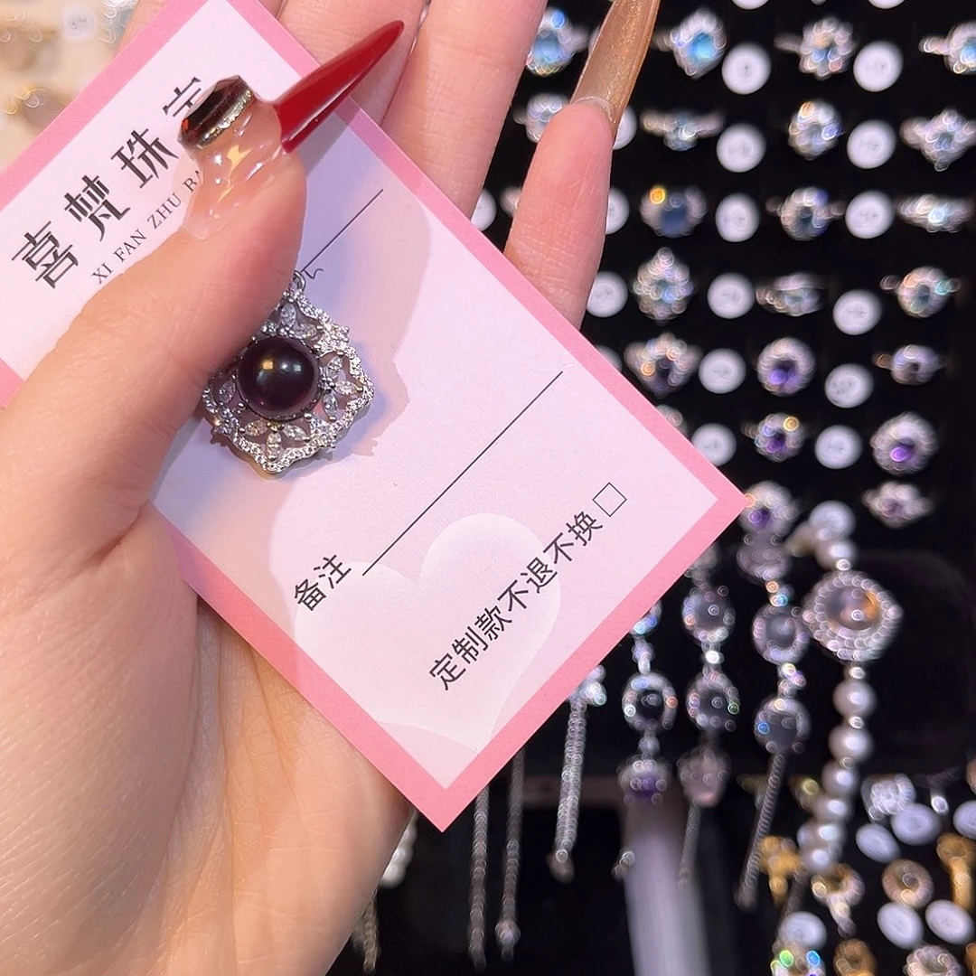 紫晶颈饰银S925镶嵌突***?