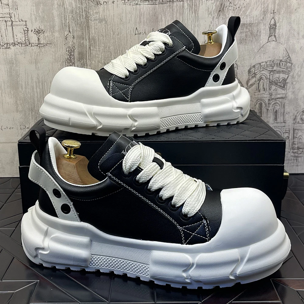 圆头厚底增高内增高时尚休闲鞋休闲潮鞋男士潮流时尚男鞋运动鞋