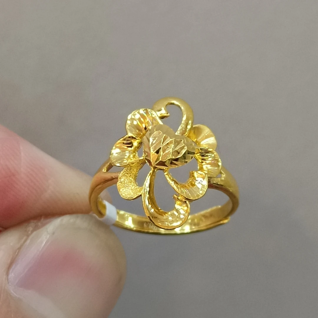 足金999黄金戒指活口正品纯黄金女式戒指真金女戒3.61克3.78克