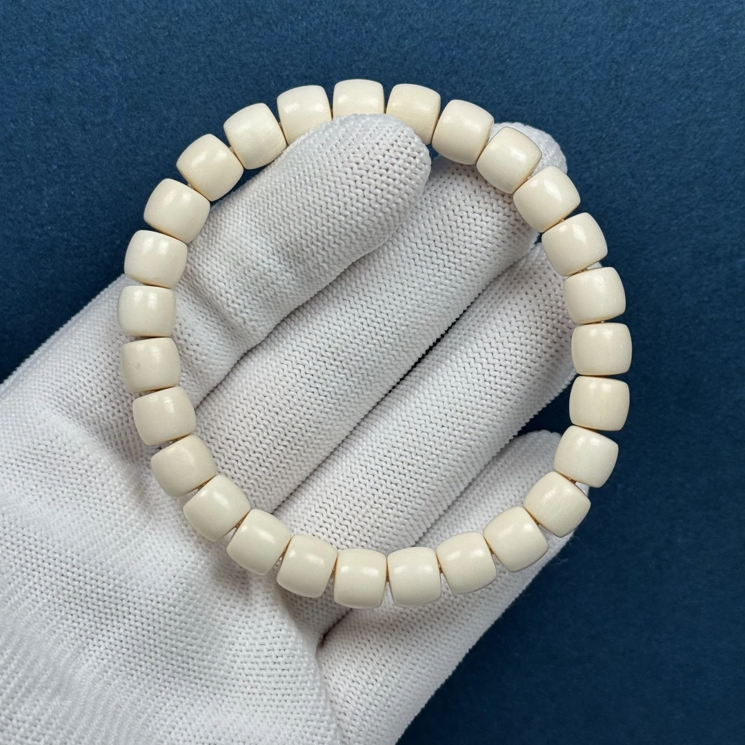 U41-09天然猛犸牙 瑕疵特价老型手串7+mm支持复检假一罚十