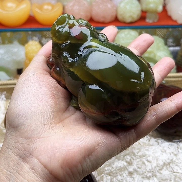 存***福石材貔貅手把摆件