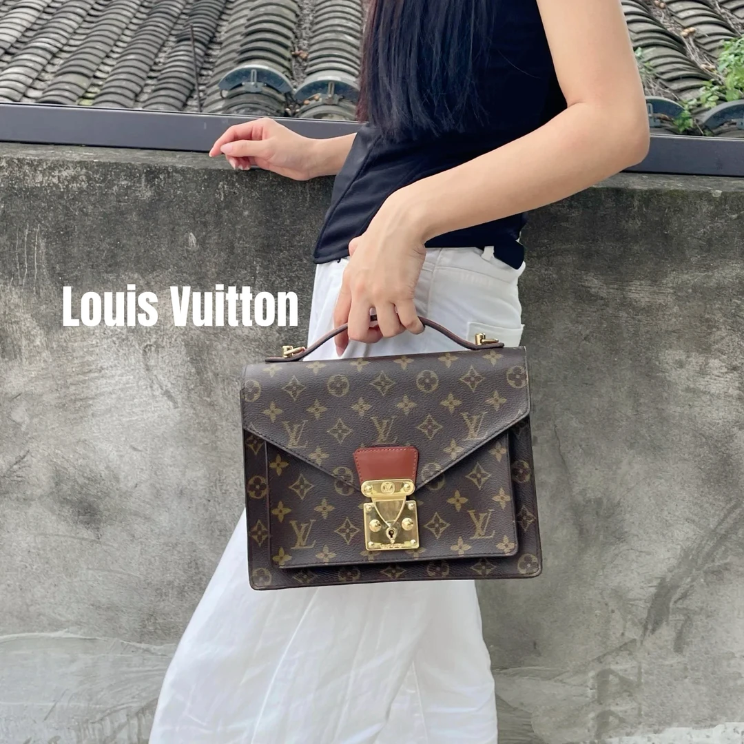 修复品8614184/LouisVuitton/路易威登老花蒙梭26 配皮换新