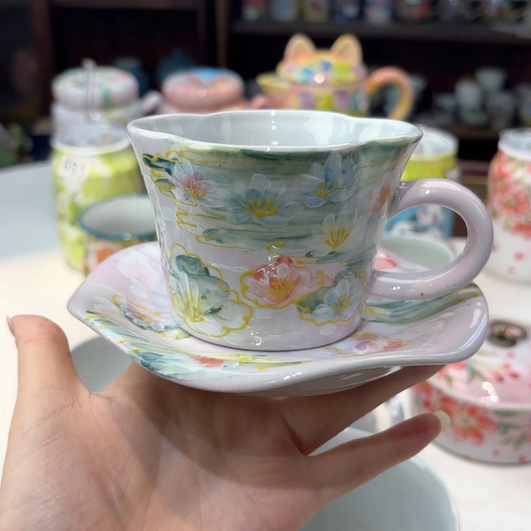 景德镇手绘高温釉下彩陶瓷茶具
