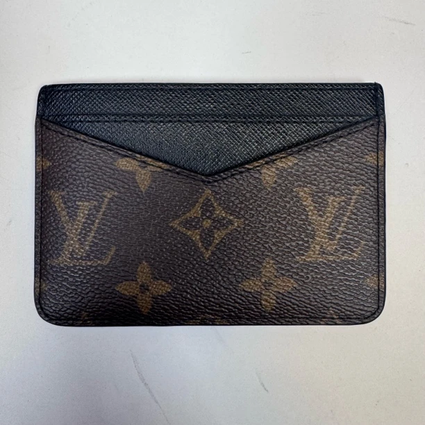 99新 LouisVuitton/路易威登 棕老花芯片小卡包1808
