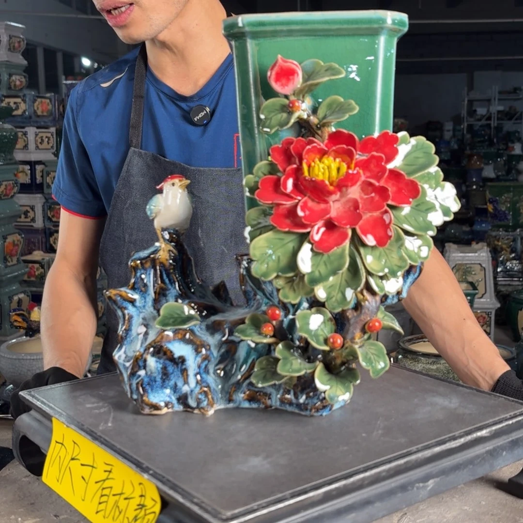 一风堂石湾花盆 内10*15，高30