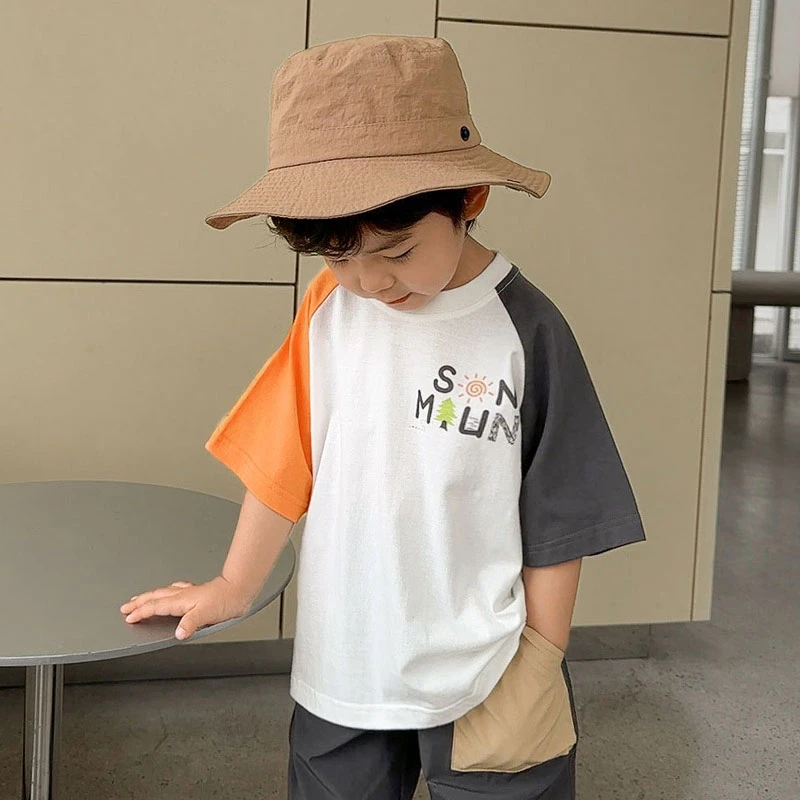 X4272男童插肩短袖t恤夏款夏装婴儿童装宝宝小童半袖上衣潮薄夏季