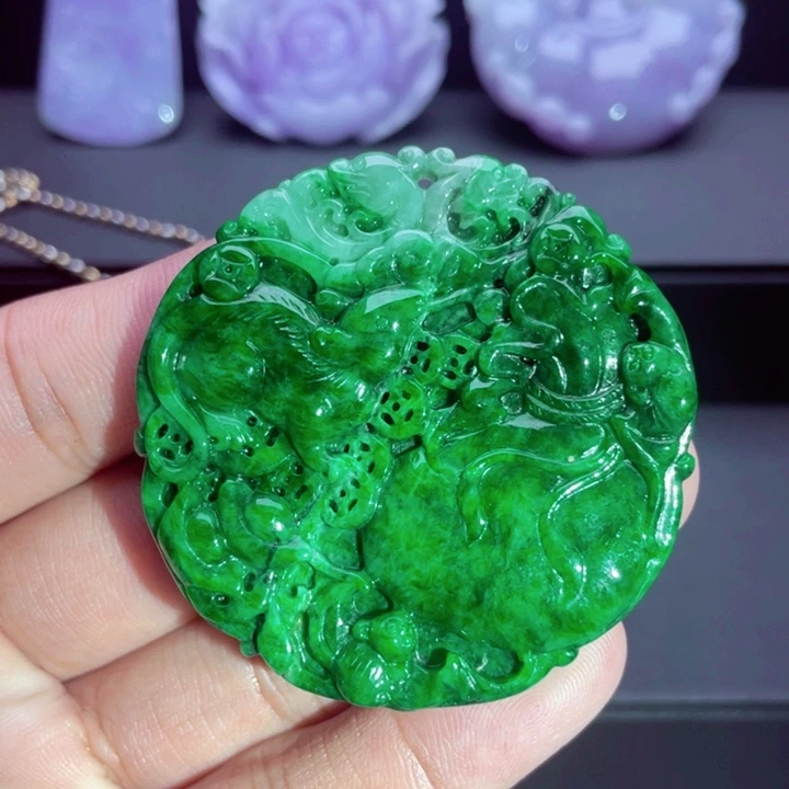 翡翠未镶嵌吊坠(不含链)
