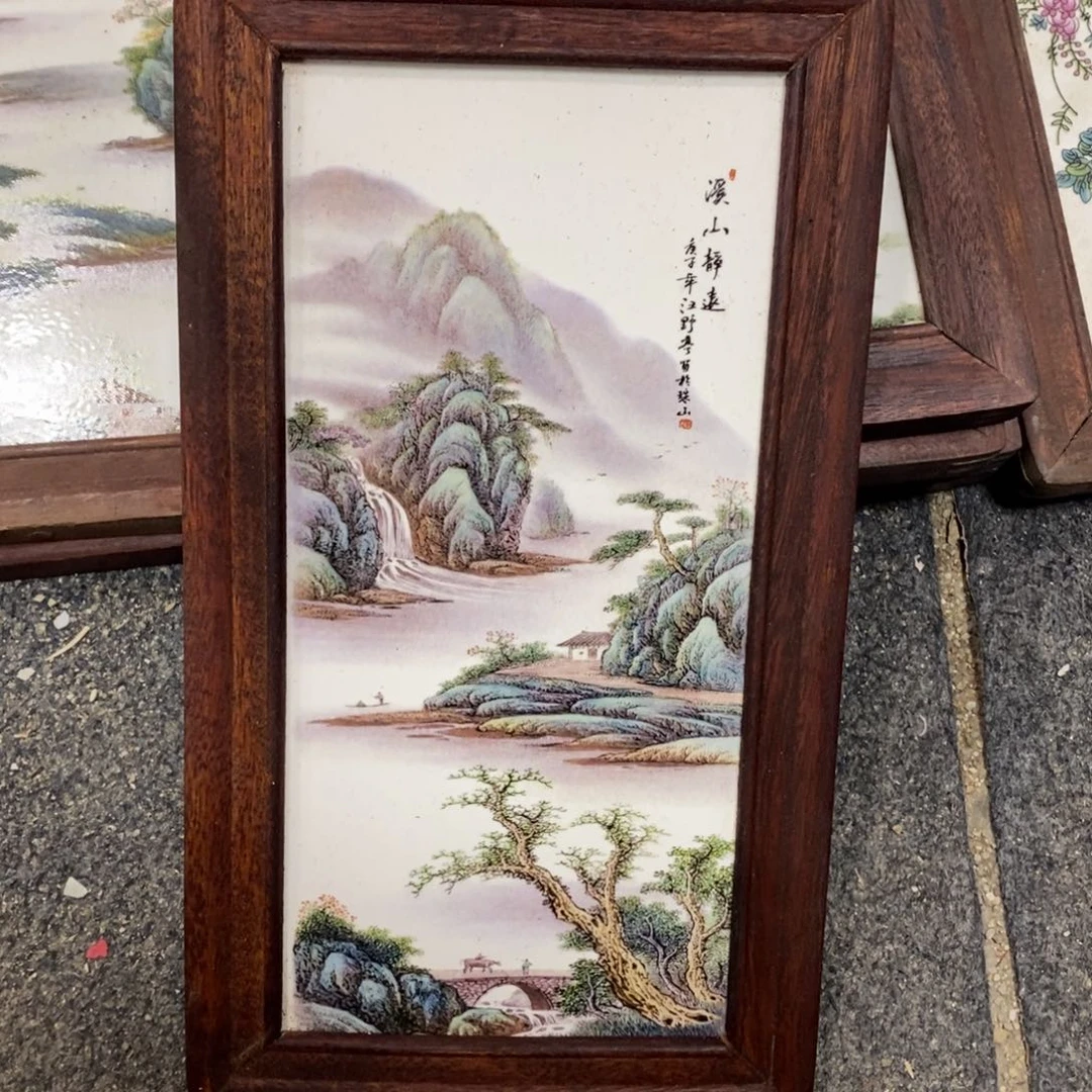 瓷28*16*1景德镇瓷板画柴窑烧制