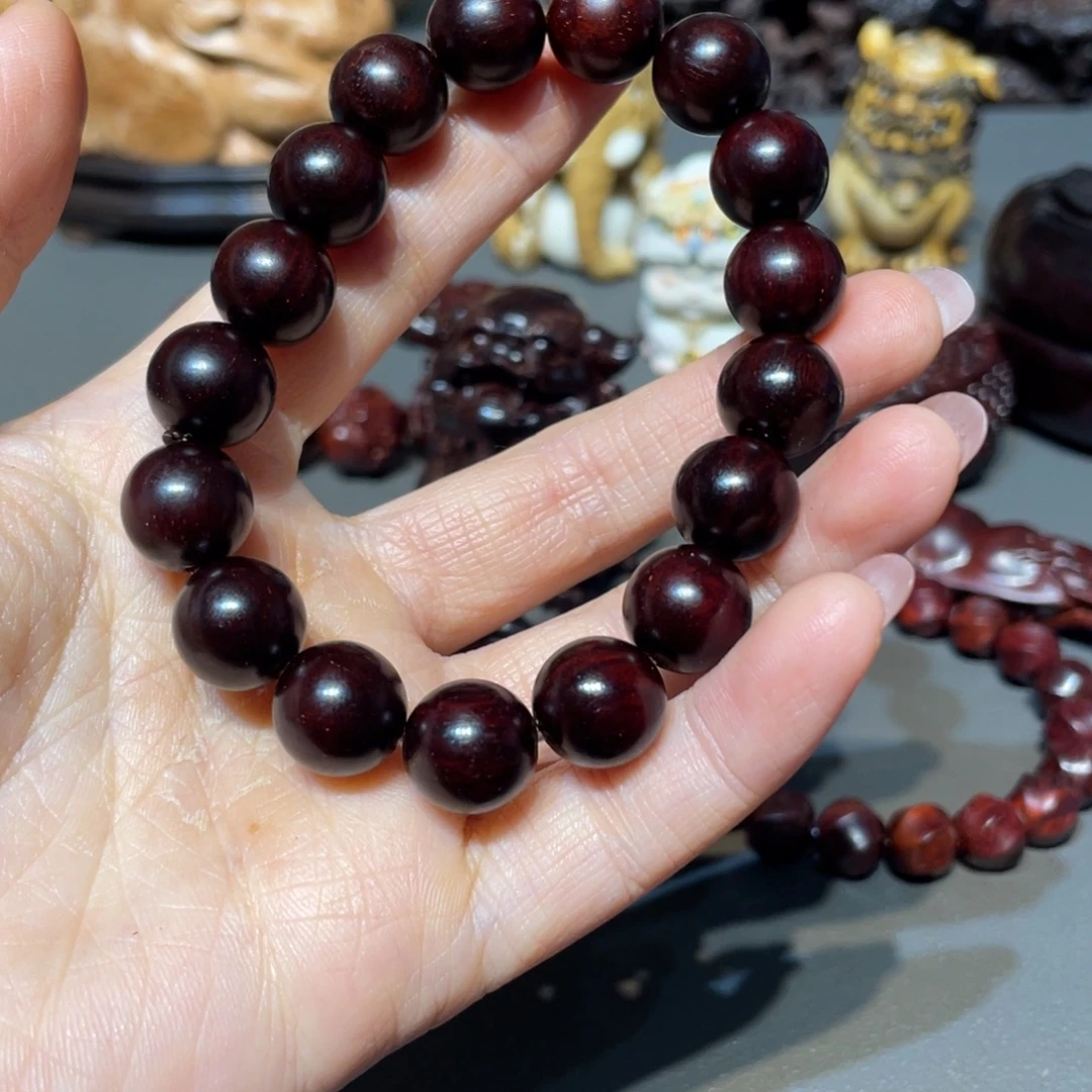 嘟***嘟檀香紫檀（小叶紫檀）手串佛珠工艺品