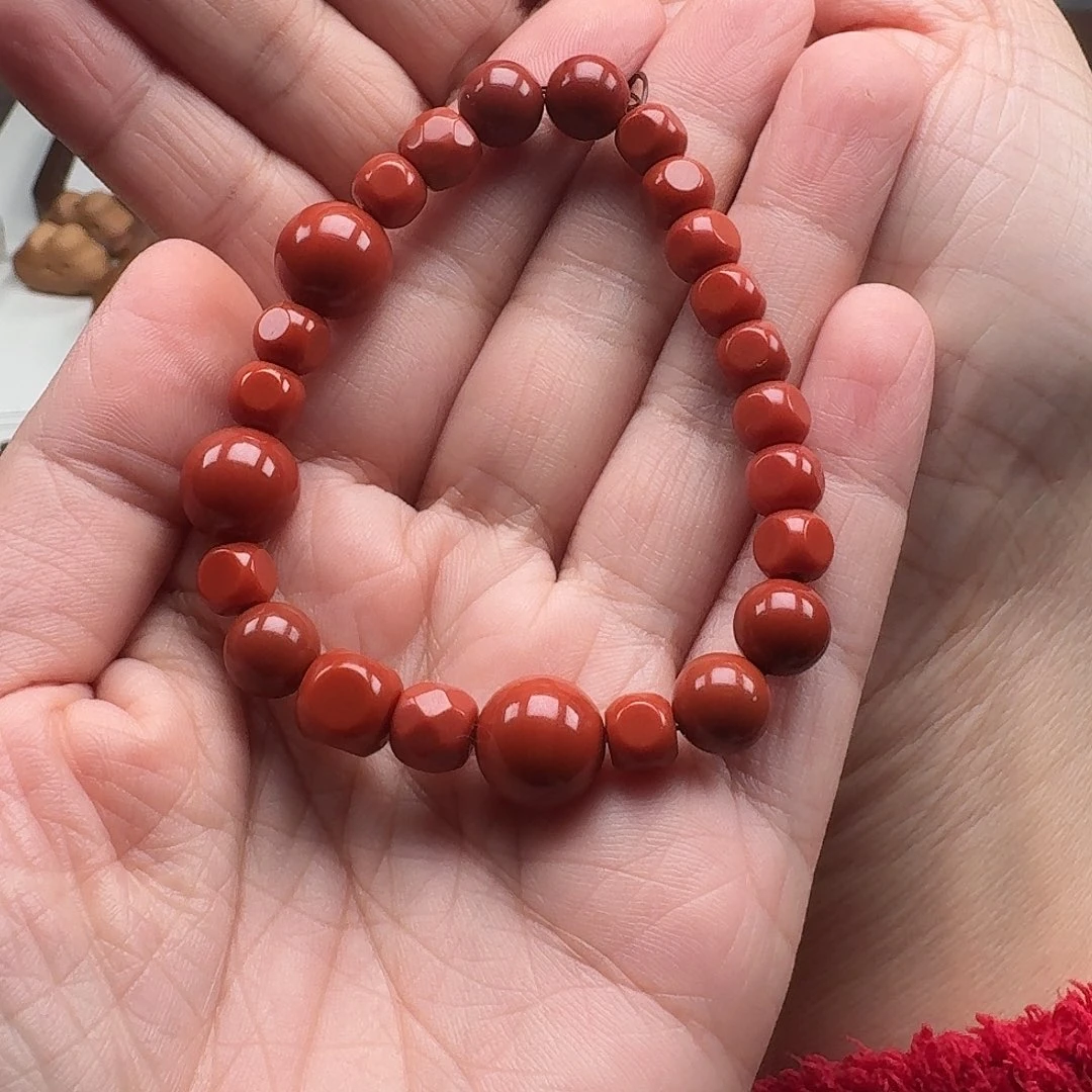 南红玛瑙南红手串南红手串未镶嵌黑***光