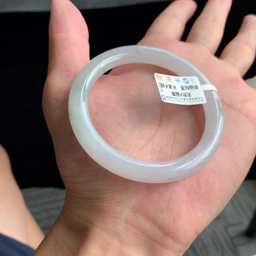 翡翠未镶嵌手镯36号55.4