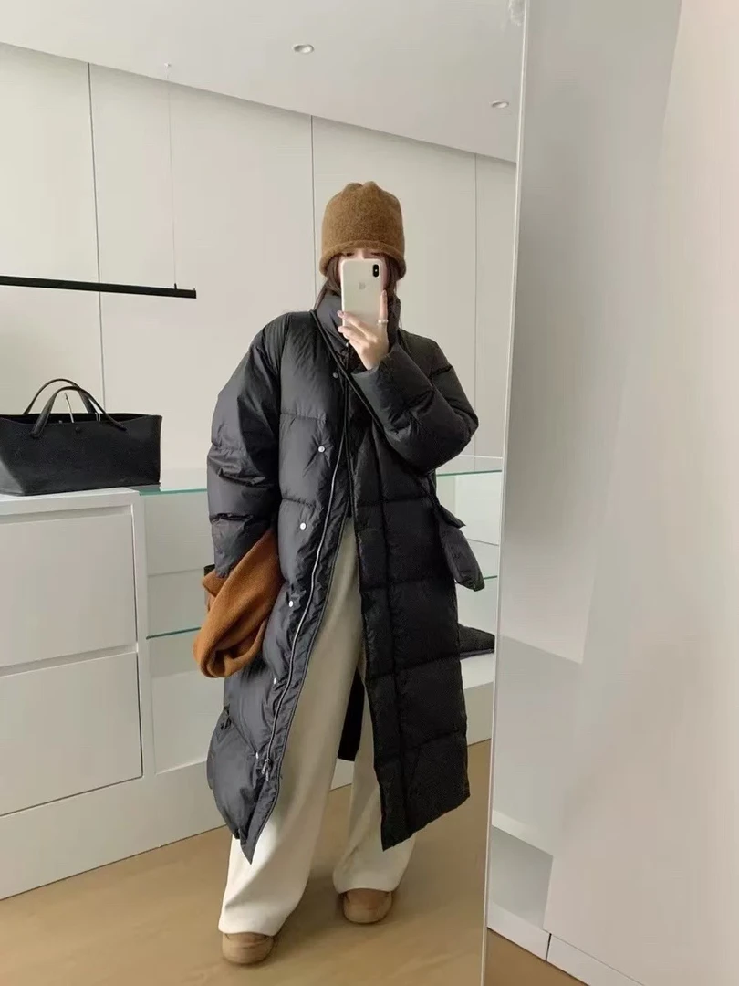 【小胖家】【福福款只出不进】冬季立领中长款厚款羽绒服