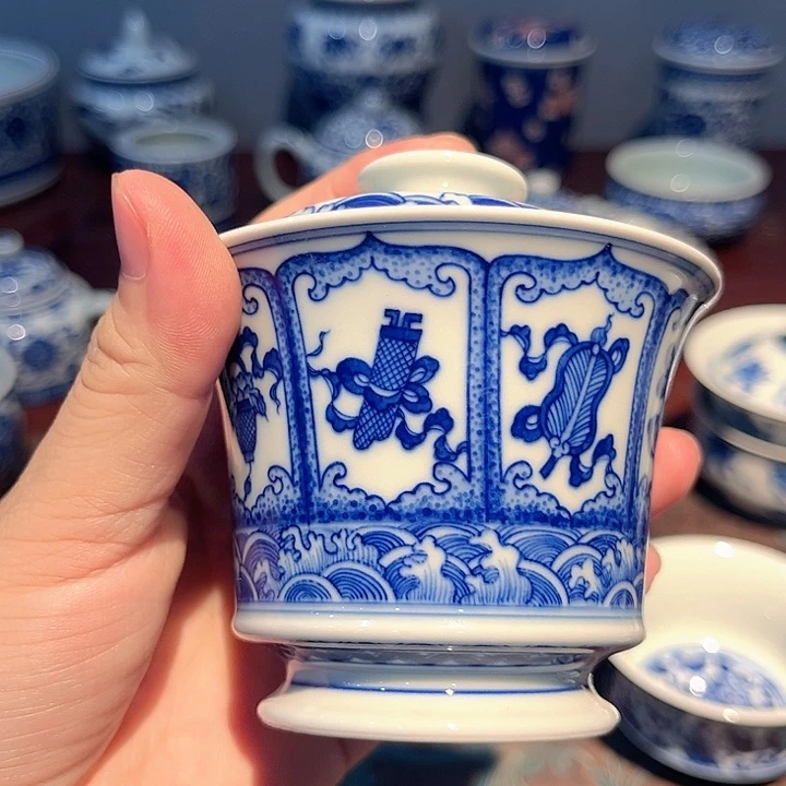 镹曰陶手工手绘柴窑茶具120