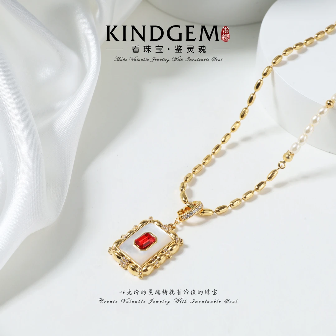 铜合金项链 KindGem 轻奢精致气质时尚百搭项链（46cm）C-42224