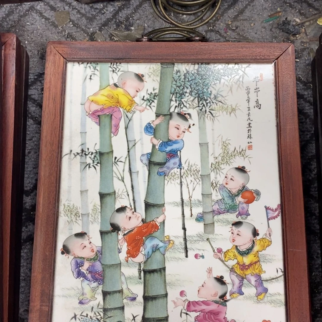 瓷片37*28厘米景德镇瓷板画柴窑烧制