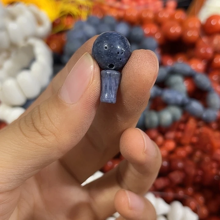 玛瑙/玉髓合金珠宝半成品一套蓝精灵三通