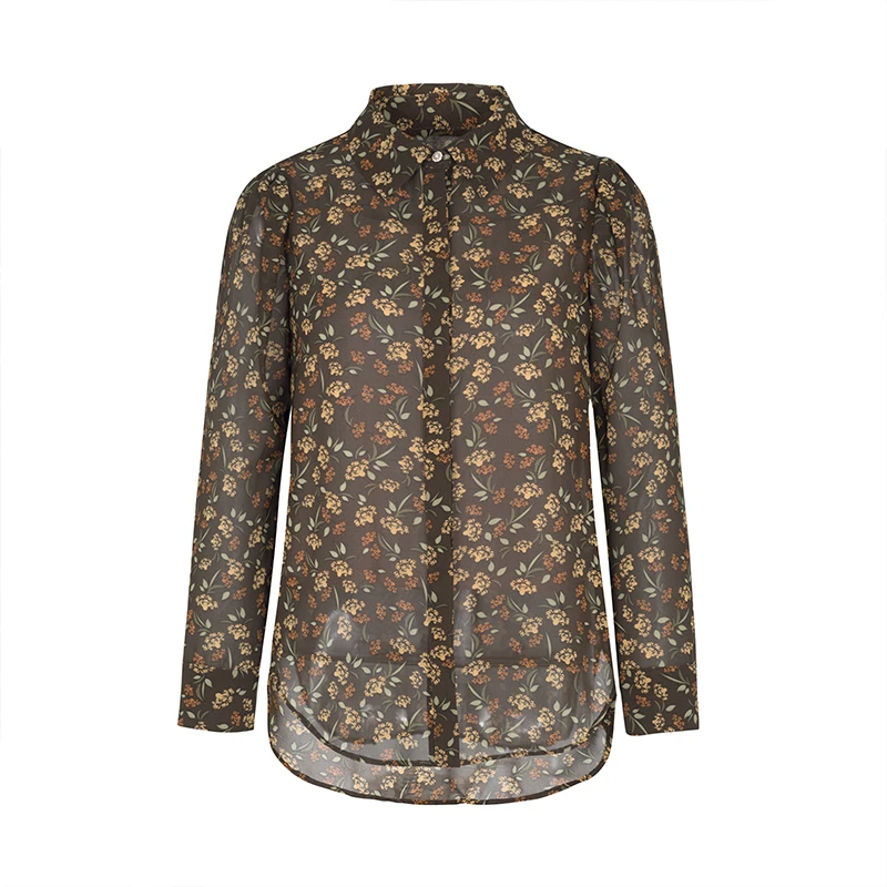 【品牌】商场同款新品小复古宽松版印花衬衫N047B33352