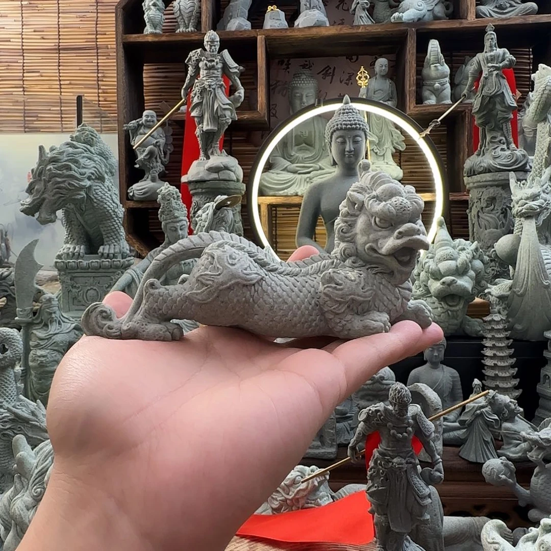 石材小号趴下貔貅一只