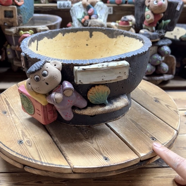 嘻哈多肉花盆百搭