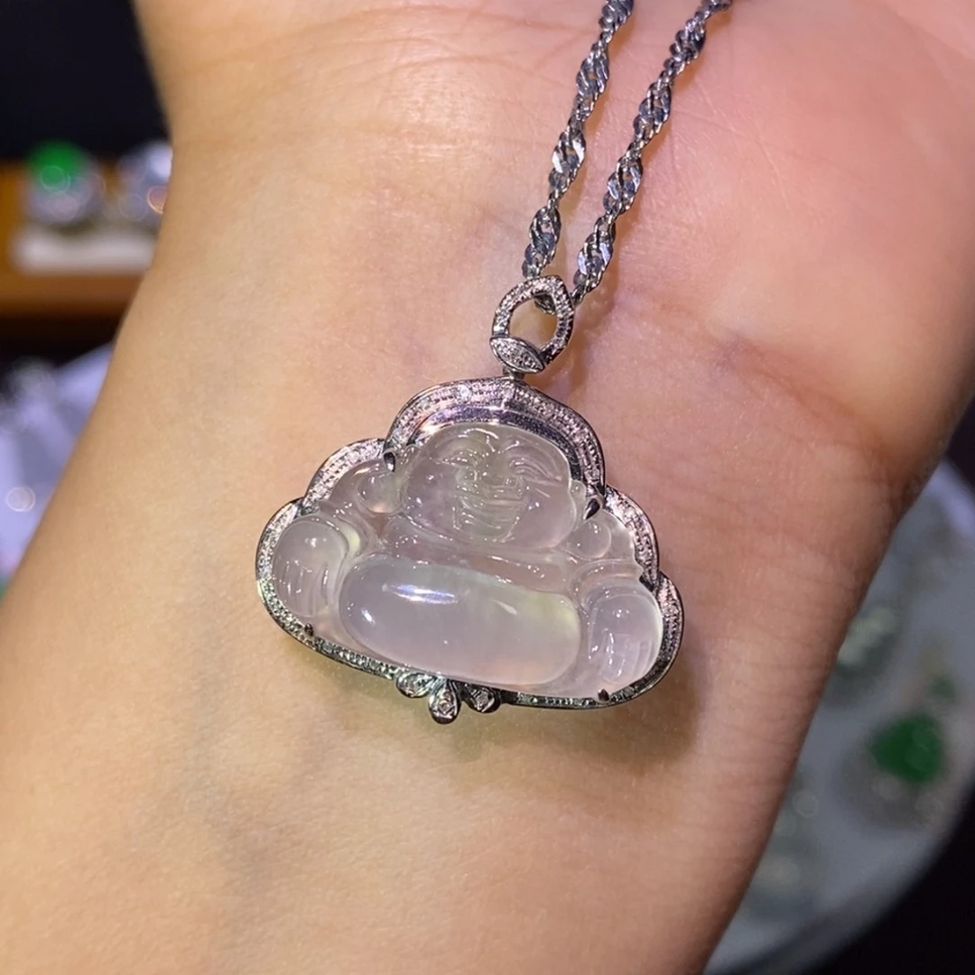 【闪购商品】吊坠(不含链)18K金镶嵌翡翠