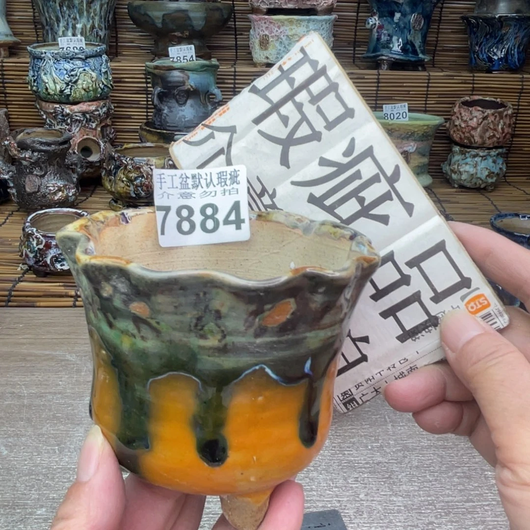 手工花盆默认瑕疵完美者勿拍