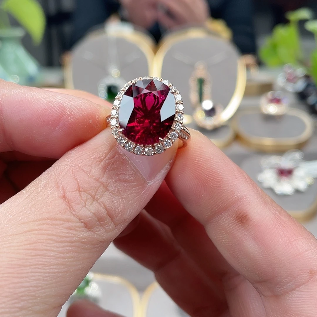 碧玺戒指18K金镶嵌8.46ct