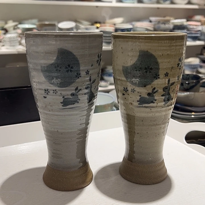 @***常瓷手绘青花超大杯子一对超超赞