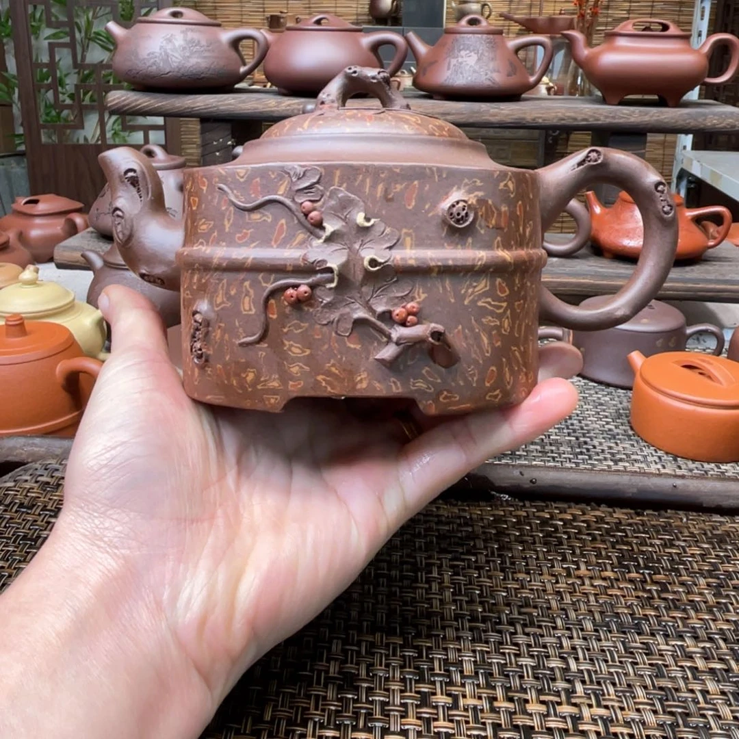 紫砂茶壶宜兴原矿紫砂手工制600