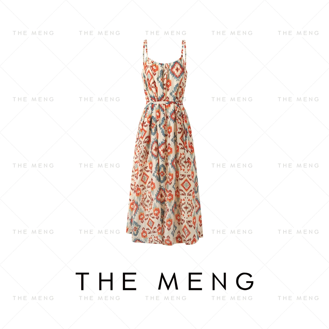 THE MENG【土耳其】精纺兰精天丝亚麻复古通勤连衣裙#M252G0133