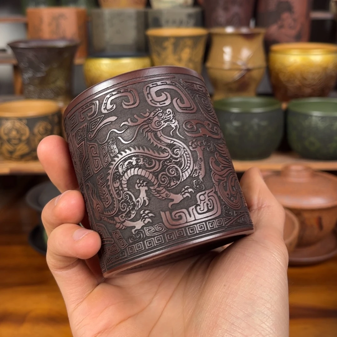 茶杯紫砂宜兴原矿紫砂杯