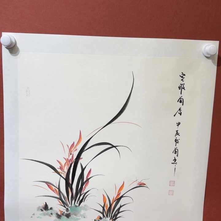 国画听兰老师花鸟