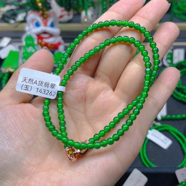 翡翠未镶嵌颈饰锁骨链4