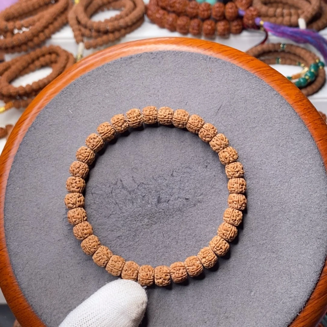 金刚菩提手串五瓣龙切五星盘龙，尺寸9