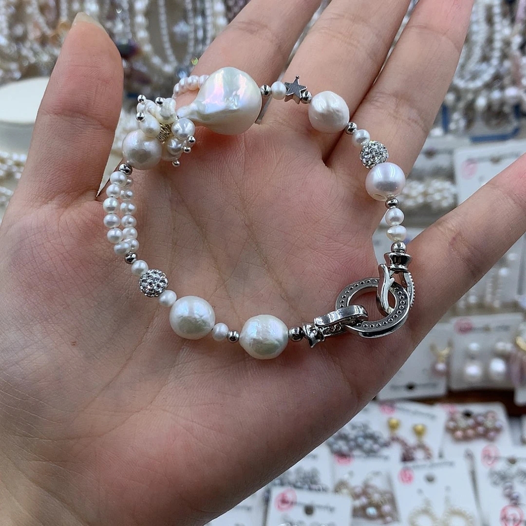 淡水珍珠合金颈饰