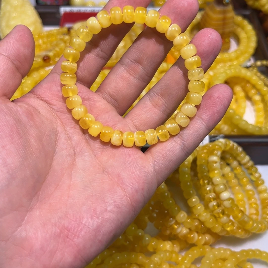 蜜蜡未镶嵌裸石手串 5mm
