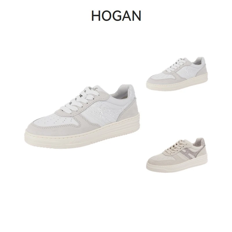 未使用 HOGAN 女士厚底系带板鞋运动鞋HXW6300FG50U4J